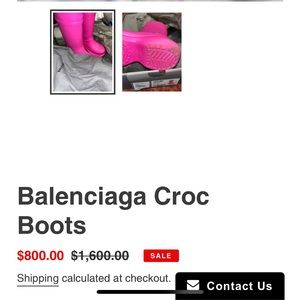 Balenciaga x Croc Boots Pink Like New Worn 3X